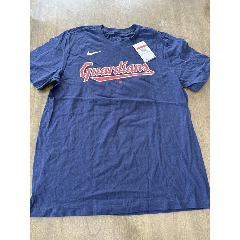 NWT The Nike Tee Size‎ Large Cleveland Guardians #57 Bieber Short Sleeve T Shirt